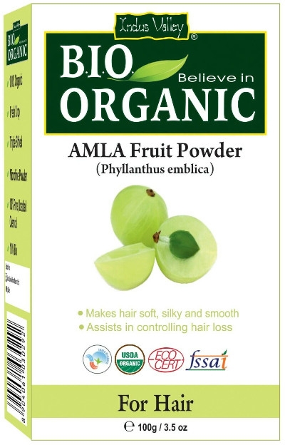 Owocowy puder do włosów - Indus Valley Bio Organic Amla Fruit Powder — Zdjęcie N1