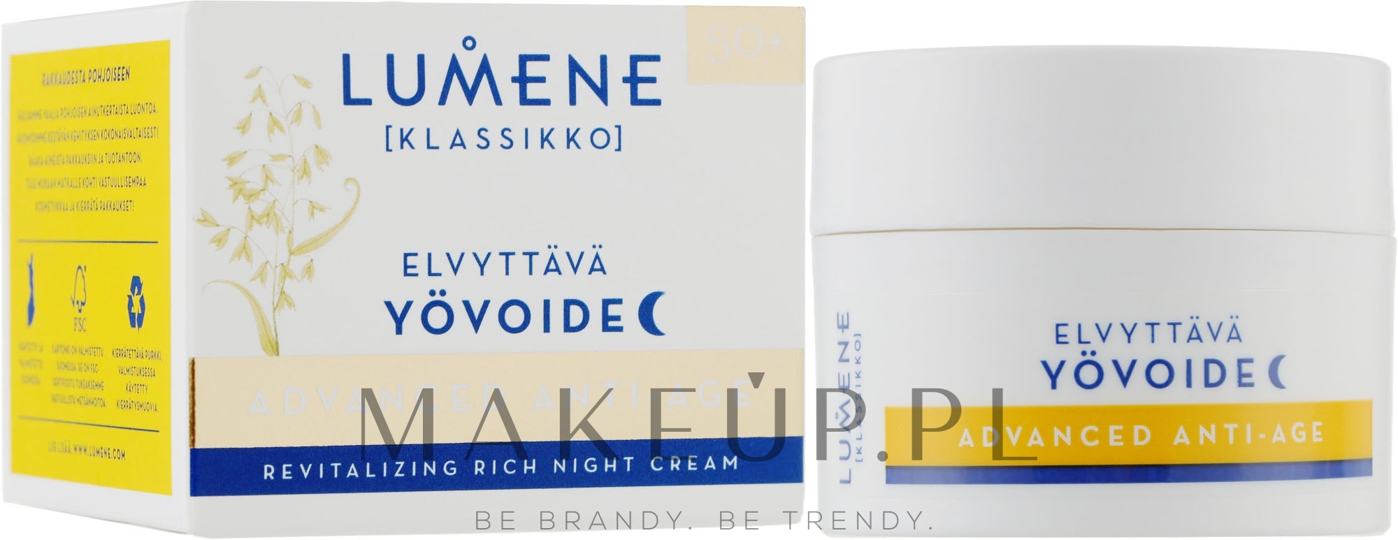 Rewitalizujący krem przeciwstarzeniowy do twarzy na noc - Lumene Advanced Anti-Age Revitalizing Rich Night Cream — Zdjęcie 50 ml