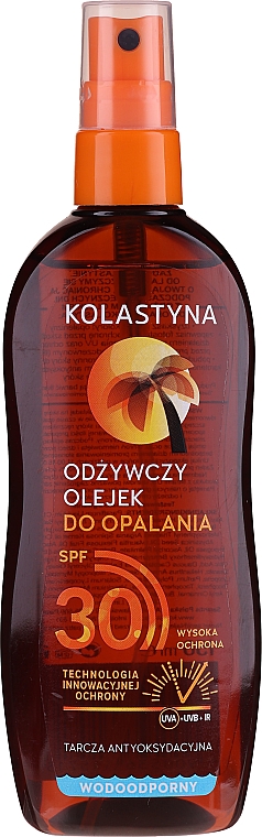 Wodoodporny odżywczy olejek do opalania SPF 30 - Kolastyna — Zdjęcie N1