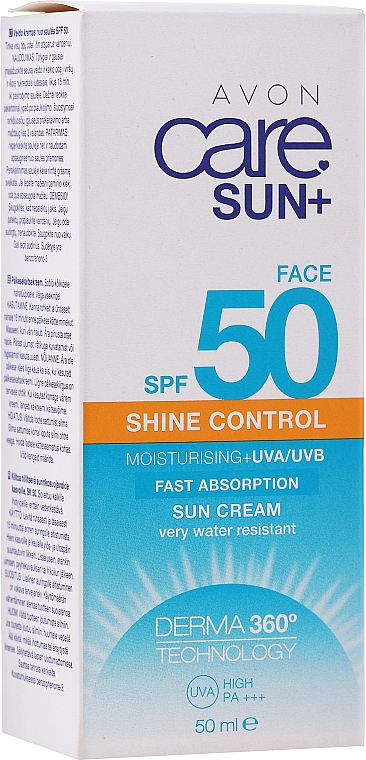 Matujący krem przeciwsłoneczny do twarzy - Avon Care Sun+ Face Sun Cream — Zdjęcie N2