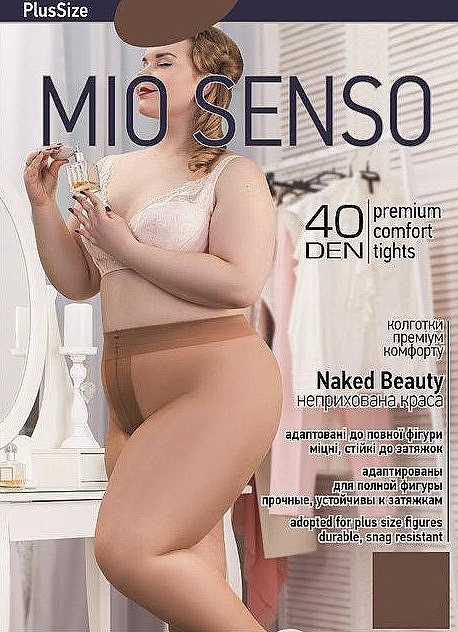 Rajstopy Naked Beauty PlusSize, 40 Den, cappuccino - Mio Senso