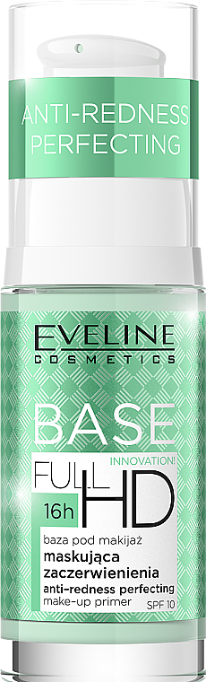 Baza pod makijaż maskująca zaczerwienienia - Eveline Cosmetics Base Full HD — Zdjęcie N2