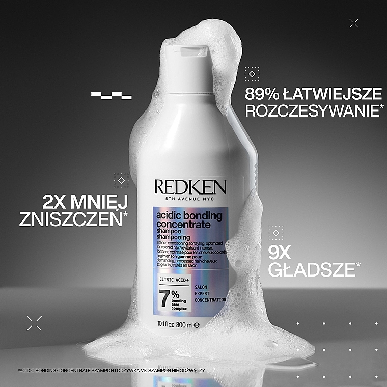 Wzmacniający szampon do włosów słabych - Redken Acidic Bonding Concentrate Shampoo  — Zdjęcie N2