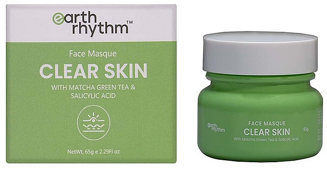 Maska do twarzy z zielonej herbaty Matcha - Earth Rhythm Clear Skin Face Masque With Matcha Green Tea — Zdjęcie N1