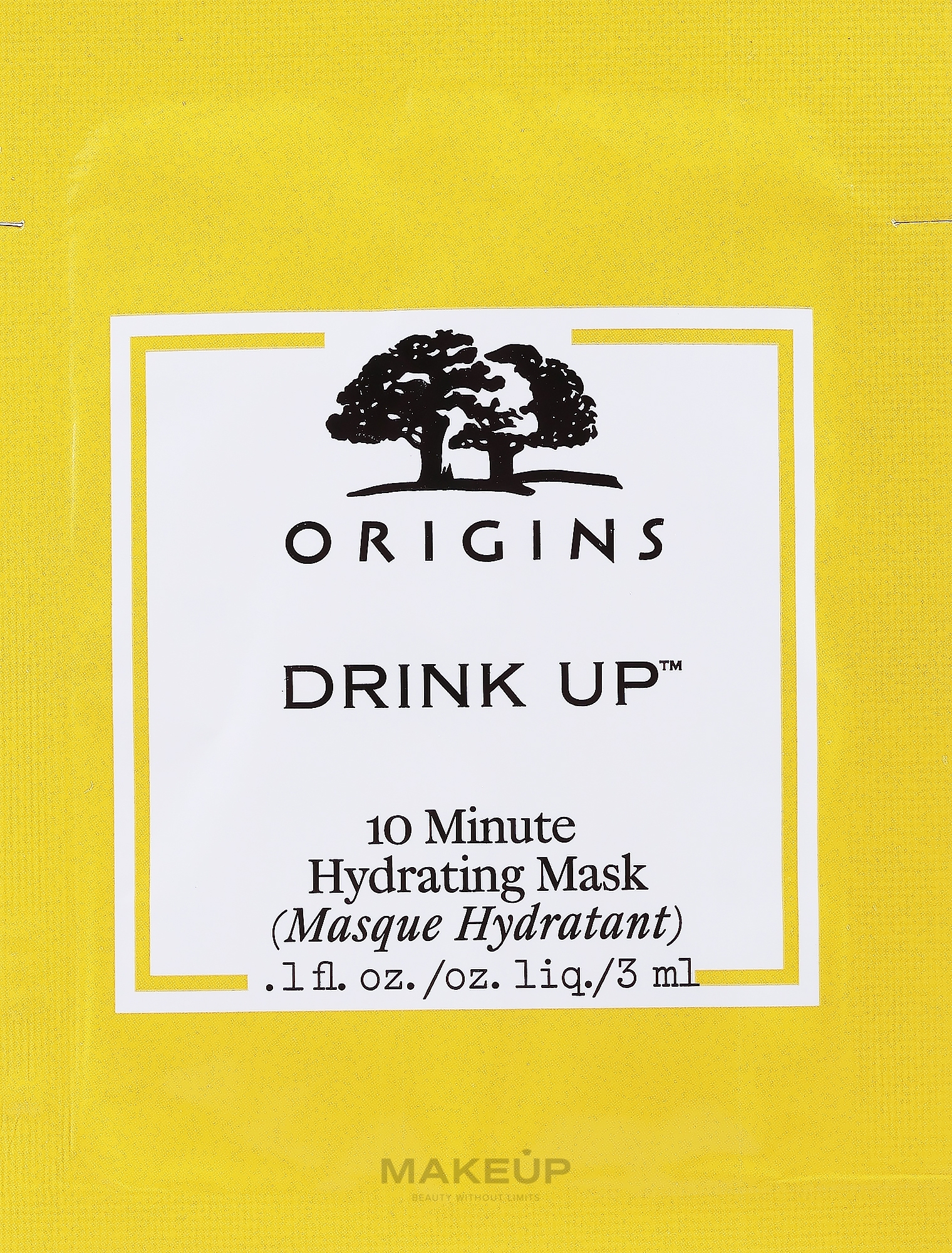 PREZENT! Błyskawicznie nawilżająca 10-minutowa maseczka do twarzy - Origins Drink Up 10 MInute Hydrating Mask (próbka) — Zdjęcie 3 ml