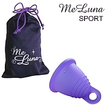 Kubeczek menstruacyjny, rozmiar XL, ciemnofioletowy - MeLuna Sport Shorty Menstrual Cup Ring — Zdjęcie N1