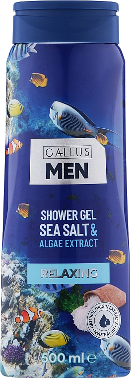 Żel pod prysznic dla mężczyzn z solą morską i wyciągiem z alg - Gallus Men Sea Salt&Algae Extract Shower Gel — Zdjęcie N1