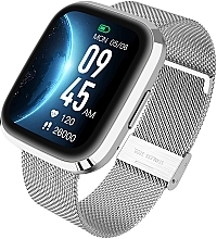 Smartwatch, srebrny metal - Garett Smartwatch GRC STYLE Silver Steel — Zdjęcie N3
