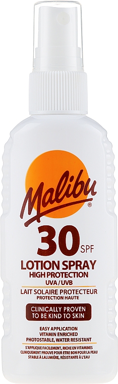 Przeciwłoneczne mleczko w sprayu do ciała - Malibu Sun Lotion Spray High Protection Water Resistant SPF 30 — Zdjęcie N1