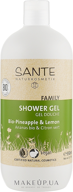 Żel pod prysznic Ananas i cyryna - Sante Family Shower Gel Pineapple & Lemon — Zdjęcie N3