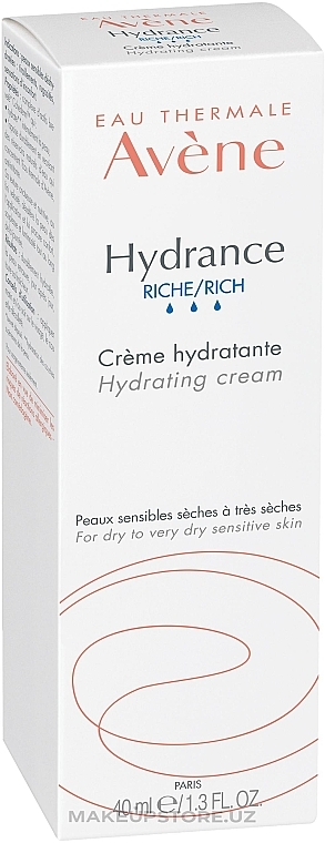Nawilżający krem do skóry delikatnej, suchej i bardzo suchej - Avène Hydrance Rich Hydrating Cream — Zdjęcie N2