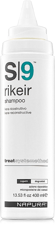 Odbudowujący keratynowy szampon do włosów - Napura S9 Rikeir Shampoo — Zdjęcie N3