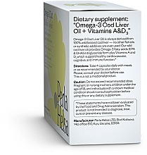 Suplement diety Omega-3 z witaminami A i D3, 500 mg, 120 kapsułek - Perla Helsa Omega-3 Cod Wellness Complex Dietary Supplement — Zdjęcie N4