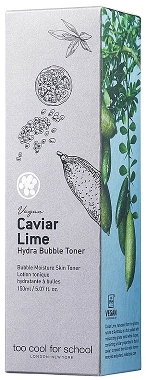 Nawilżający tonik do twarzy Kawior i limonka - Too Cool For School Caviar Lime Hydra Bubble Toner — Zdjęcie N2