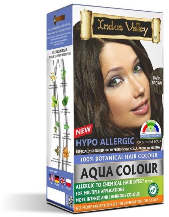 	Farba do włosów - Indus Valley Aqua Colour — Zdjęcie Dark Brown