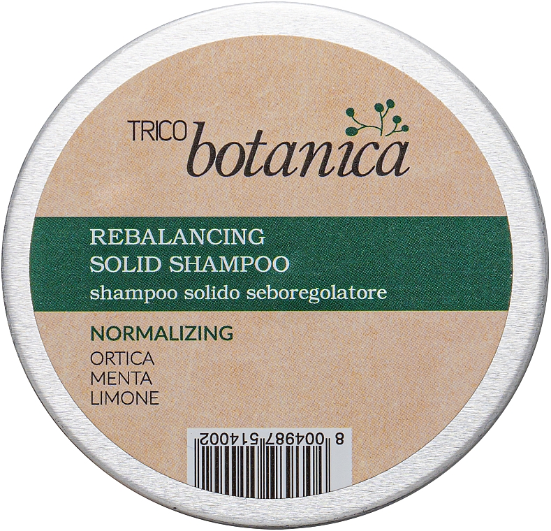 Szampon do włosów w kostce kontrolujący wydzielanie sebum - Trico Botanica Rebelencing Solid Shampoo Normalizing — Zdjęcie N1