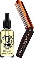 Zestaw do makijażu - Captain Fawcett Beard Oil & Foldable Beard Comb Gift Set (beard/oil/50ml + comm/1pcs) — Zdjęcie N2