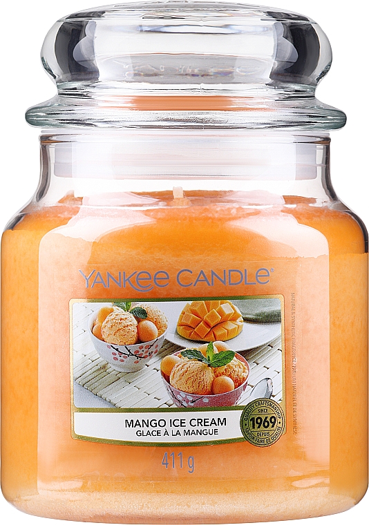 Świeca zapachowa w słoiku - Yankee Candle Mango Ice Cream Candle — Zdjęcie N2