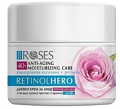 Krem przeciwstarzeniowy na dzień do twarzy i szyi - Nature of Agiva Roses Retinol Hero Anti-Aging Face And Neck Day Cream SPF30 40+ — Zdjęcie N1