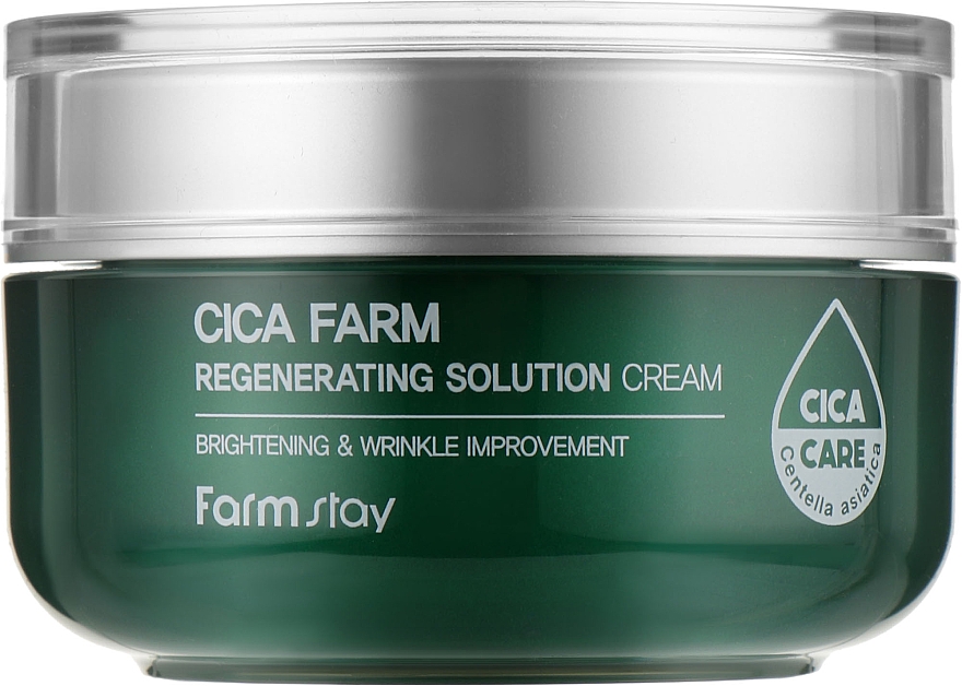 Silnie regenerujący krem do twarzy z ekstraktem z wąkroty azjatyckiej - FarmStay Cica Farm Regenerating Solution Cream