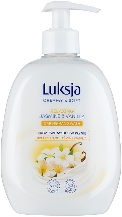 Kremowe mydło w płynie Jaśmin i wanilia - Luksja Creamy & Soft Jasmine & Vanilla Hand Wash — Zdjęcie N1