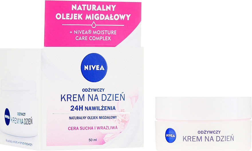 Krem odżywczy na dzień 24h Nawilżenia - NIVEA Moisturizing Day Cream Nourishing For Dry And Sensitive Skin — Zdjęcie N5