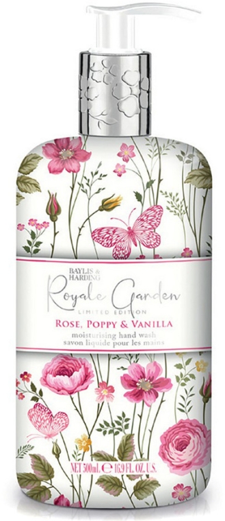 Mydło w płynie do rąk - Baylis & Harding Royale Garden Rose Poppy And Vanilla Hand Wash — Zdjęcie N1