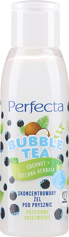 Żel pod prysznic z kokosem i zieloną herbatą - Perfecta Bubble Tea Coconut + Green Tea Concentrated Shower Gel MINI — Zdjęcie N1