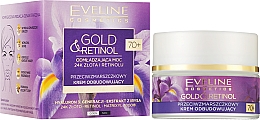 Przeciwzmarszczkowy krem odbudowujący do twarzy ze złotem i retinolem - Eveline Cosmetics Gold And Retinol 70 + — Zdjęcie N2