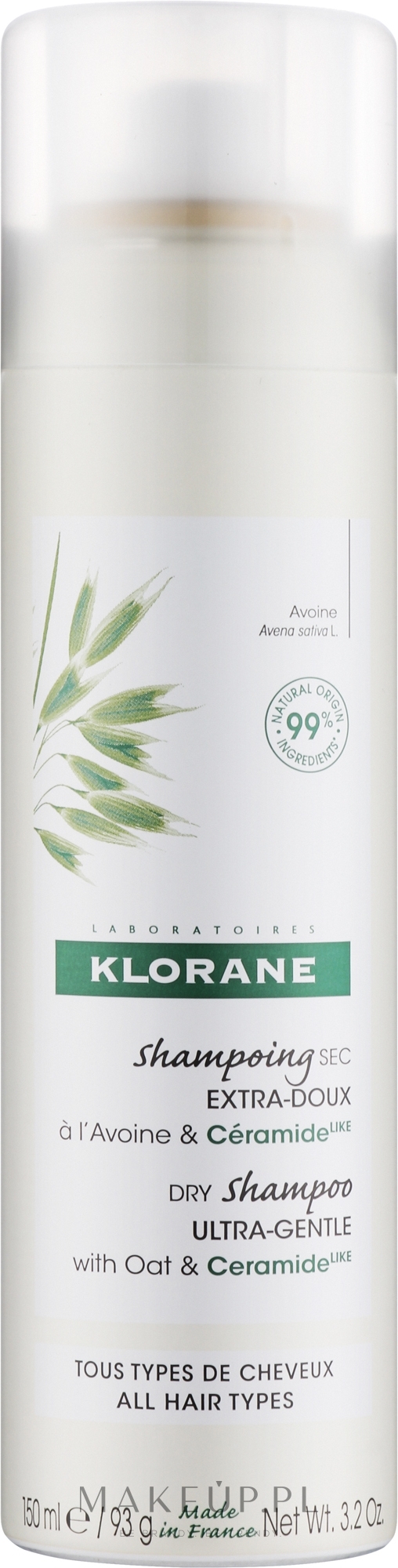Suchy szampon z płatkami owsianymi i ceramidami - Klorane Dry Shampoo Ultra-Gentle With Oat&Ceramide  — Zdjęcie 150 ml