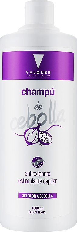 Szampon cebulowy do wszystkich rodzajów włosów - Valquer Cuidados Onion Shampoo — Zdjęcie N1