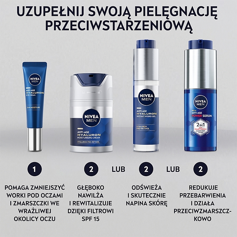 Przeciwzmarszczkowy krem do twarzy dla mężczyzn - NIVEA MEN Hyaluron — Zdjęcie N7