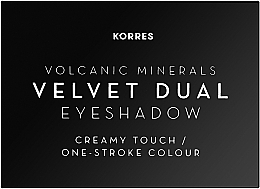 Cień do powiek - Korres Volcanic Minerals Velvet Dual Eyeshadow Palette — Zdjęcie N2