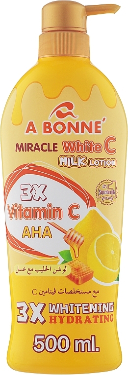 Balsam do ciała z witaminą C i proteinami mleka - A Bonne Miracle White C Milk Lotion — Zdjęcie N1