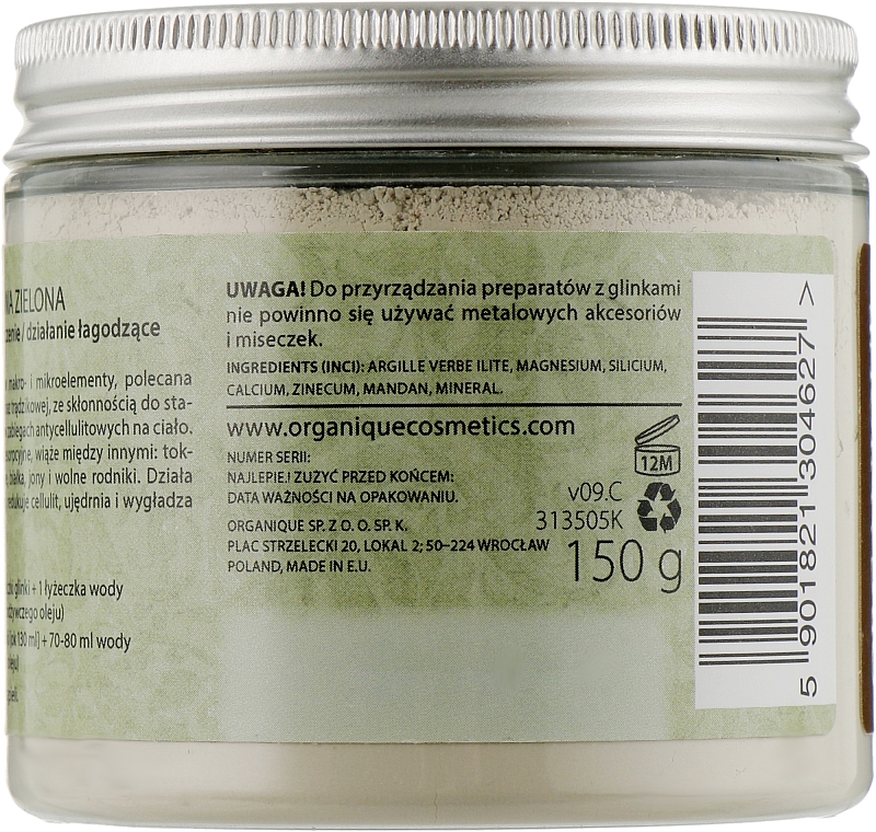 Zielona glinka - Organique Argillotherapy Green Clay — Zdjęcie N2