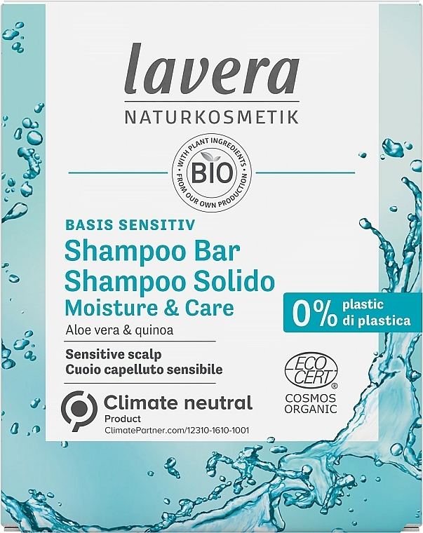 Szampon do włosów w kostce - Lavera Basis Sensitiv Shampoo Bar — Zdjęcie N1
