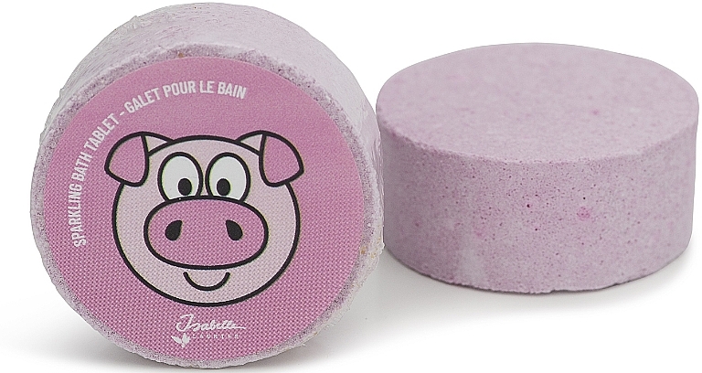 Musująca truskawkowa tabletka do kąpieli Świnka - Isabelle Laurier Sparkling Bath Tablet Pig — Zdjęcie N1