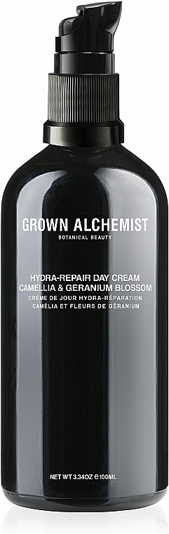 Naturalny krem wygładzający do twarzy na dzień - Grown Alchemist Hydra-Repair Day Cream Camellia Geranium Blossom (pompka) — Zdjęcie N1
