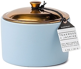 Świeca zapachowa Drzewo tekowe i jaśmin - Paddywax Hygge Ceramic Candle Blue Teakwood & Jasmine — Zdjęcie N1