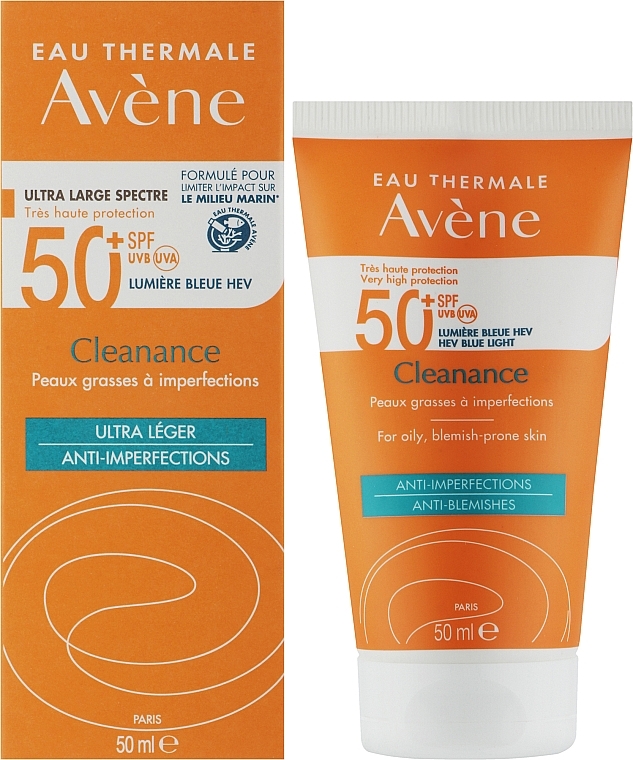 PRZECENA! Krem przeciwsłoneczny do skóry problematycznej - Avene Solaires Cleanance Sun Care SPF 50+ * — Zdjęcie N3