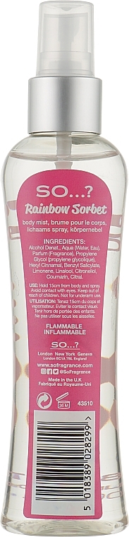 Spray do ciała - So...? Rainbow Sorbet Body Mist — Zdjęcie N2