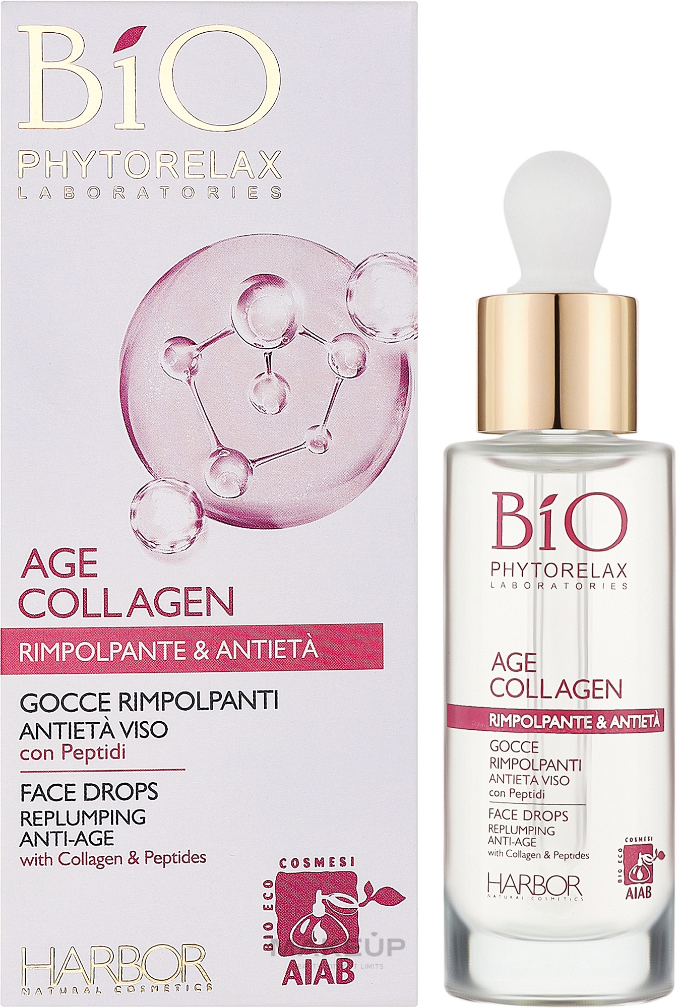 Przeciwstarzeniowe serum do twarzy w kroplach - Phytorelax Laboratories Bio Age Collagen Plumping Face Drops — Zdjęcie 30 ml