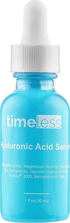 PRZECENA! Serum do twarzy z kwasem hialuronowym - Timeless Skin Care Vitamin C + Hyaluronic Acid Serum * — Zdjęcie N1