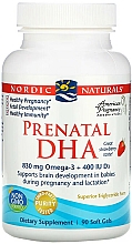 Suplement diety dla kobiet w ciąży, Olej rybny o smaku truskawkowym - Nordic Naturals Prenatal DHA Strawberry — Zdjęcie N1