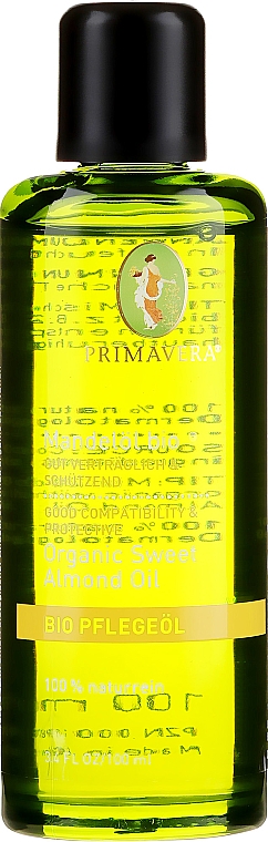 Organiczny olej ze słodkich migdałów - Primavera Organic Sweet Almond Oil — Zdjęcie N1