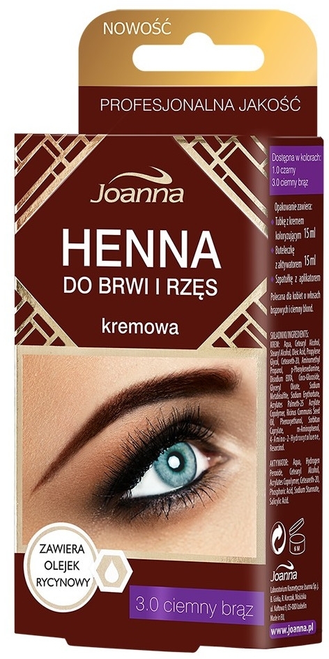 PRZECENA! Kremowa henna do brwi i rzęs - Joanna * — Zdjęcie 3.0