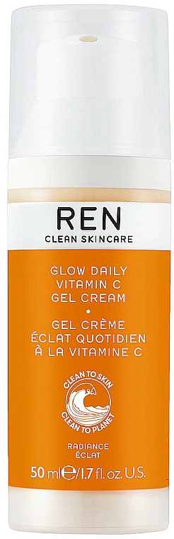 Nawilżający krem do twarzy z kwasem hialuronowym - Ren Clean Skincare Glow Daily Vitamin C Gel Cream — Zdjęcie N1