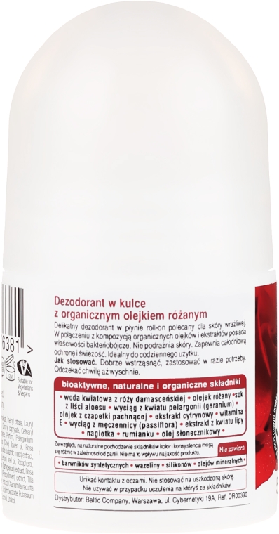 Dezodorant w kulce Olej różany - Dr Organic Bioactive Skincare Rose Otto Deodorant  — Zdjęcie N2