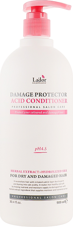 Odżywka do włosów zniszczonych i farbowanych - La'dor Damaged Protector Acid Conditioner — Zdjęcie N1