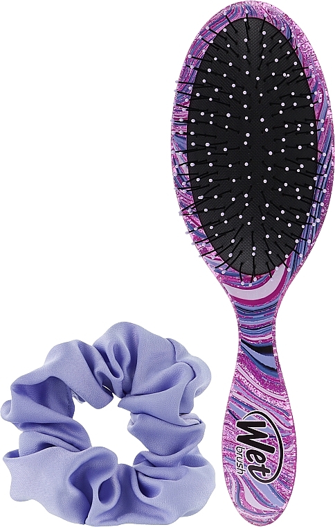 Zestaw szczotka + gumka - Wet Brush Swirl Detangle & Style Kit (brush/1pc + scrunchy/1pc) — Zdjęcie N2